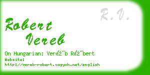 robert vereb business card